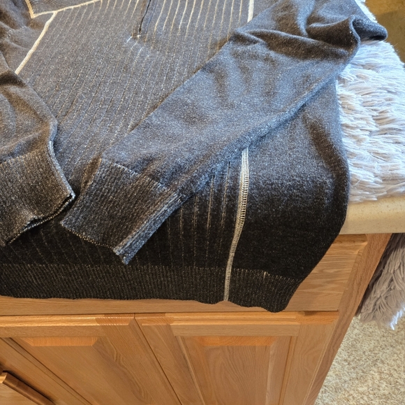 Trend by F/X Fusion Zip Cable Mock Sweater Size Large - Picture 9 of 16